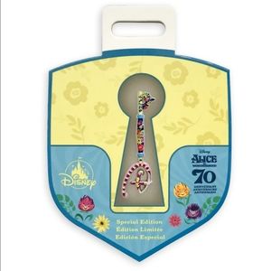 Alice In Wonderland 70th Anniversary Collectible key Pin - Special Edition